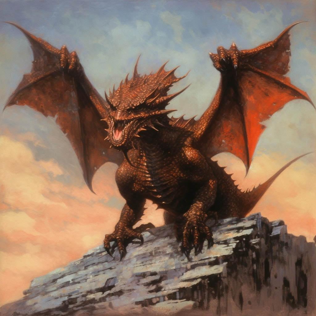 Copper Dragon Wyrmling - Game Squire